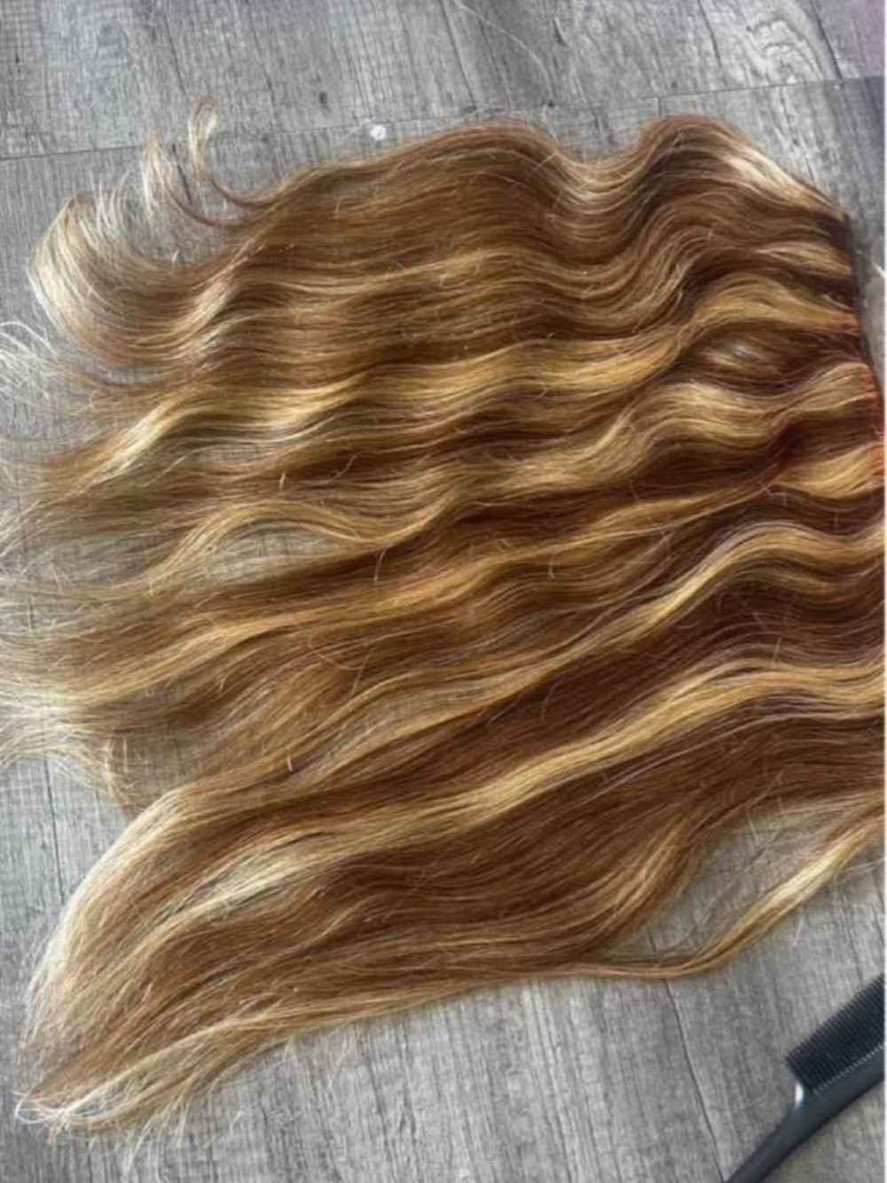 Golden Brown Blonde Women's Hair Extensions - Natural Wave Human Hair